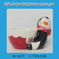 Popular penguin design ceramic storage jar